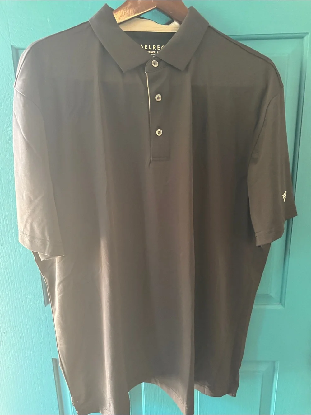 Men's Black Performance Polo Shirt XL. Golf shirt. Never worn - Picture 1 of 4